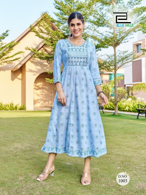 Blue Hills Zest Anarkali kurti  Collection